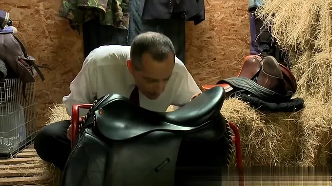 This brunette mature hottie is about to ride her slave like a horse