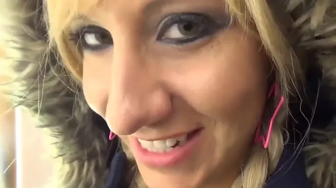 Geeky babe is blowing a huge dick and gets her booty covered in cum shots