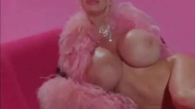 Pink retro porn video with a mature whore with her giant melons