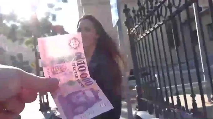 Hot brunette babe picked up in public and fucked hard afterwards