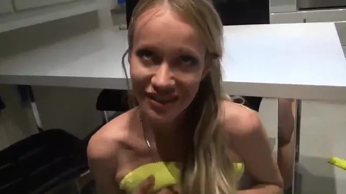 Hot skinny babe with small boobs getting her hole punished hard core