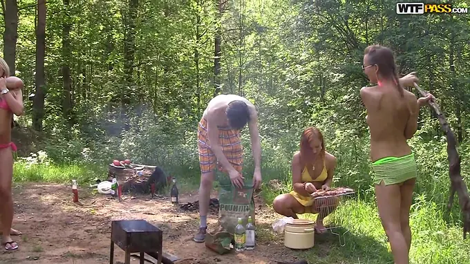 Real ultra-kinky college romping by the lake, part 1