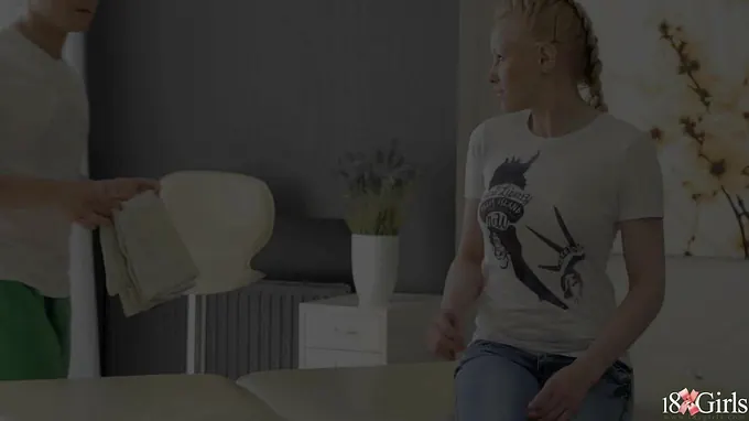 Handsome and seductive Kate teases her boy