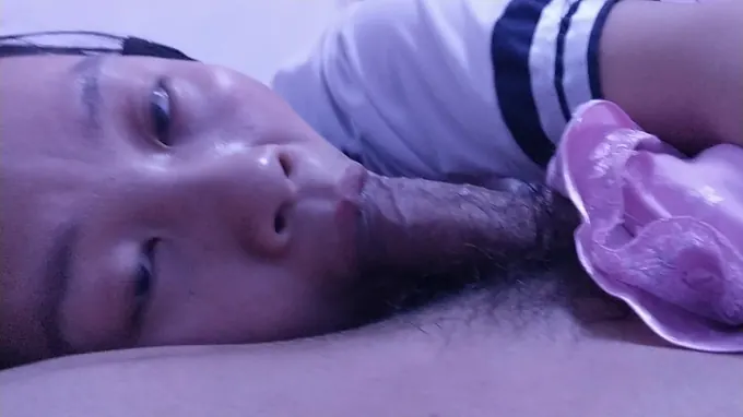 Chinese Female School Lady Uniform Enticing Blow-Job