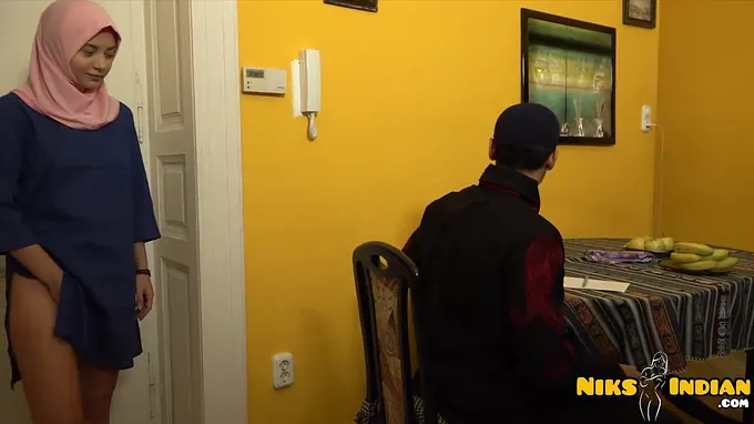 Muslim Hijabi Teenage Damsel seduces step Step-Brother to Tear Up her Rump