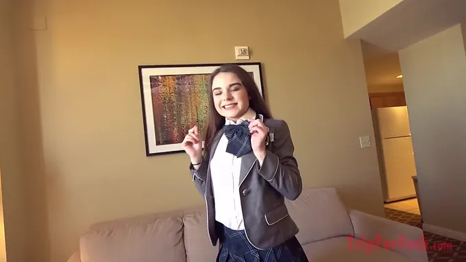 I put a school uniform on a nymph who just turned 18 yo