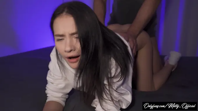 EXTREME PUMPING OUT EJACULATION - scarcely barely legal Yo Teen RUINED In Rough Doggy-Style-Fashion - Matty Mila Perez