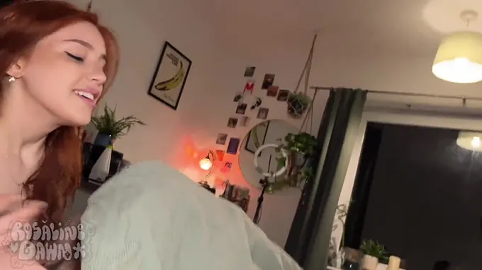 Sharing a sofa with my step-sister's hottest mate - she gets her very first ample bone