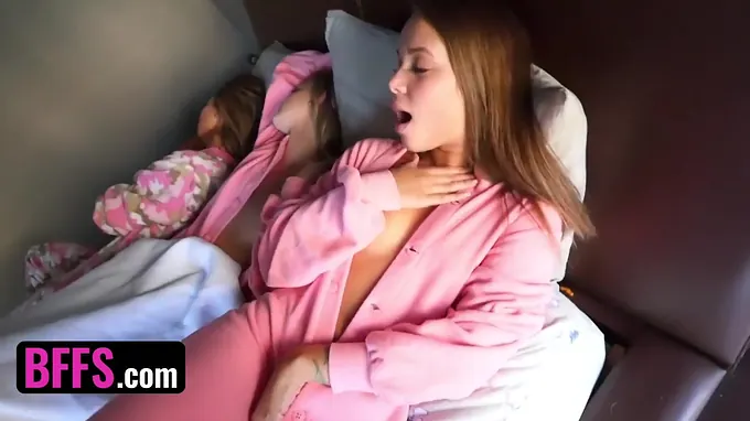 Teenagers Liza Rowe, Emma Hix & Shyla Ryder Get Their Muffs Pulverized During Pajamas Soiree - BFFS