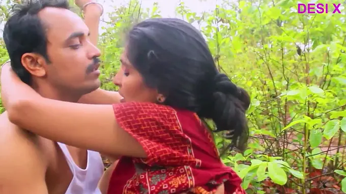 Village doll porked in forest with Her Step DADDY