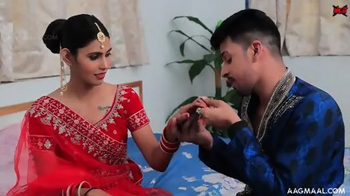 Uncut First Night with Looteri Dulhan: Big Tits Striptease, Hardcore Blowjob and Big Ass