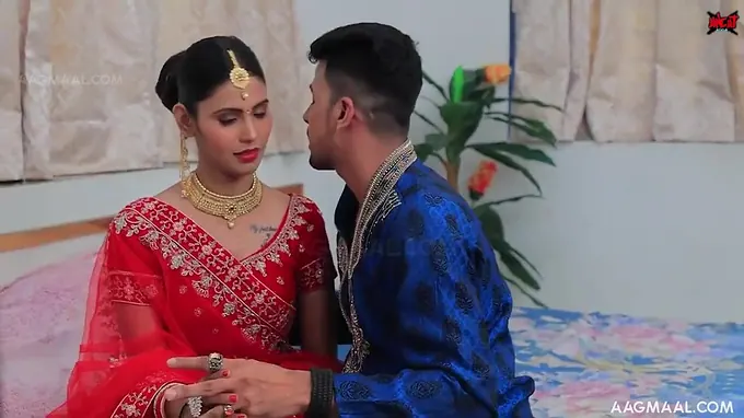 Uncut First Night with Looteri Dulhan: Big Tits Striptease, Hardcore Blowjob and Big Ass