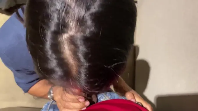 Thai mother gives a steaming hand-job and guzzles jizm in fitting apartment POINT OF VIEW