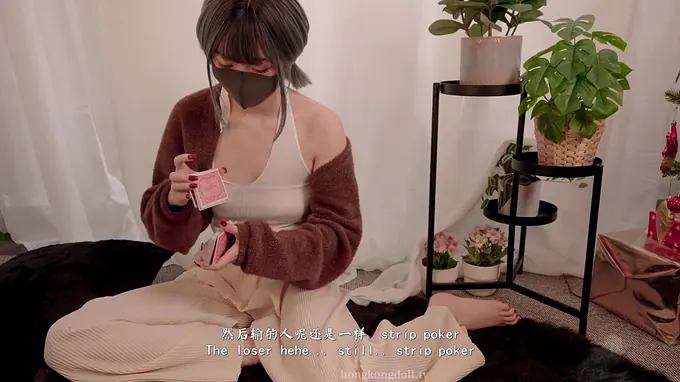 Preview of De-roof Poker: Chinese babe gets down and dirty with her boyfriend in POV reality game