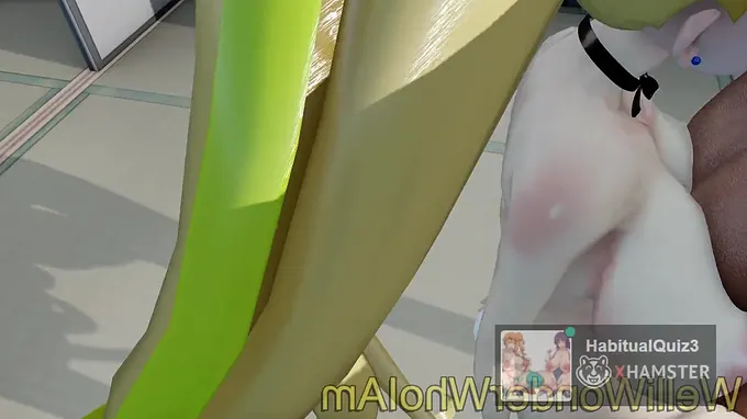 Saki Bass, the THREE DIMENSIONAL Goddess, gets her hair smooth-shaven and porked by a anime porn king and queen in MMD R18
