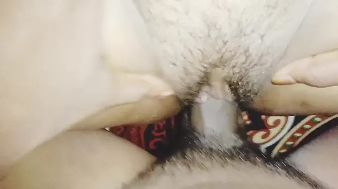 Red-hot homemade movie of a insane chick getting her taut fur covered twat boinked at night