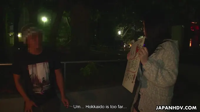 Ako Nishino gives a stranger's man sausage a excellent tug in the car - uncensored!