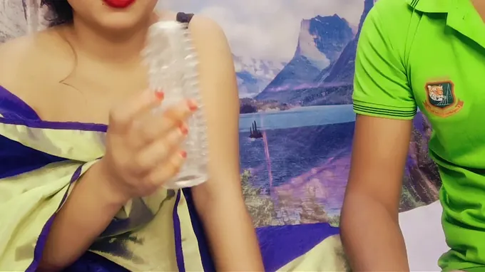 See Devar get down & filthy with a sexy housewife's cock-squeezing slit