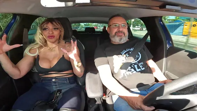 Mell Albuquerque comebacks to Paola Rodrigues for a insane car blowbang with Binho Ted