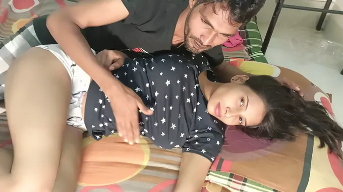 Stepbrother pokes and humps Desi Teenage Stepsister's taut cooch every day!