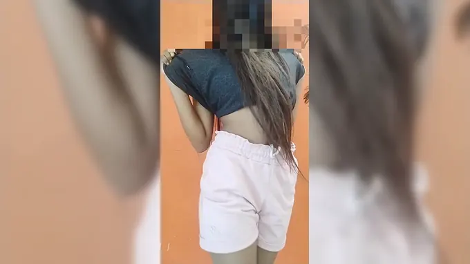 Insane Indian Nubile Cunt Underwear-gargling and tugging in homemade movie