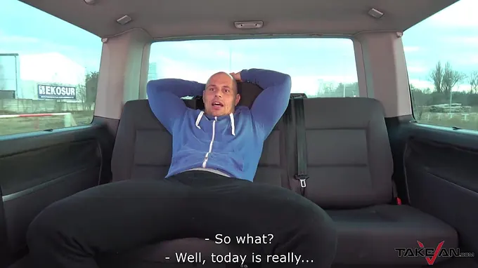 Slender Ginger Stunner Enjoys Getting Jammed in the Backseat of a Van