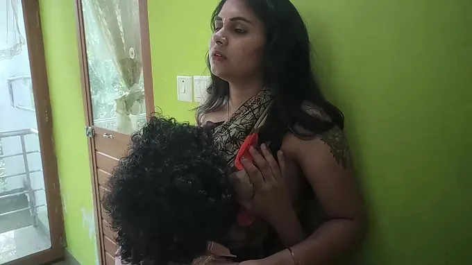 Mallu honeys with bra-stuffers get crazy in scorching saree roleplay with Desi bhabh