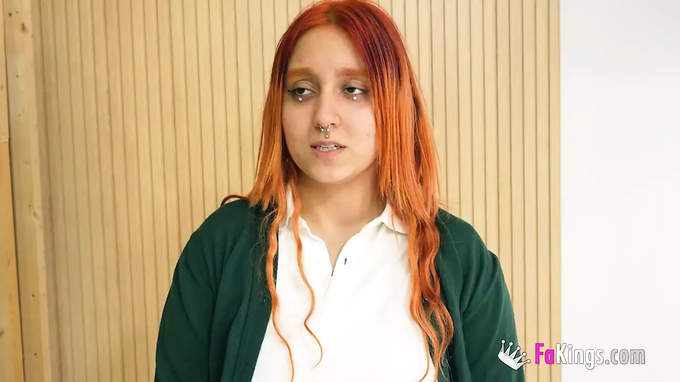 Natalyy Hott, the 18yo teenage, gets roughed up at her very first porno casting!