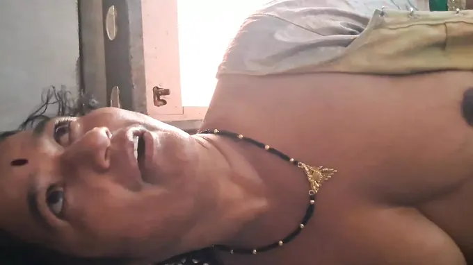 Indian Bhabhi trains fuck-fest in the toilet & jacks him dry with her massive tummy