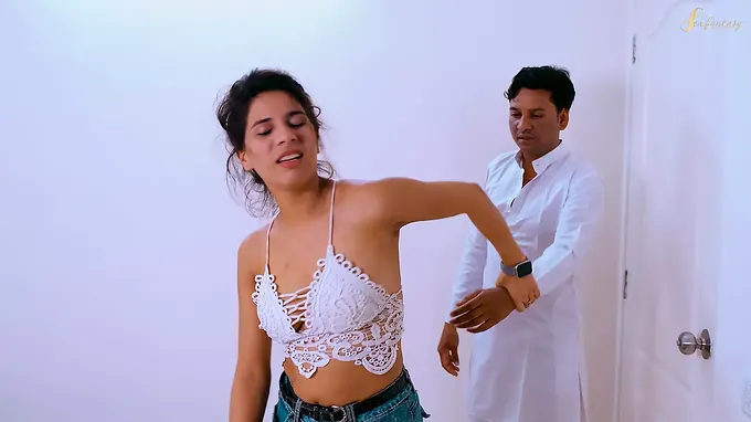 Stepmom with assets gets wild with her stepson's hard cock in a hot threesome