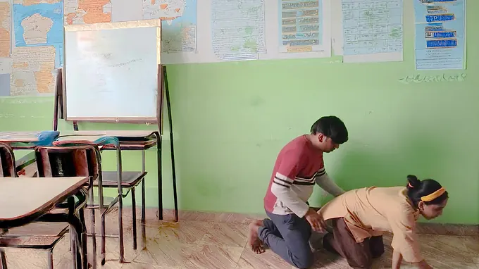 My educator's steamy lesson leads to a insatiable night of orgy with a wild Indian college girl