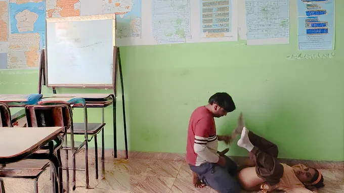 My educator's steamy lesson leads to a insatiable night of orgy with a wild Indian college girl