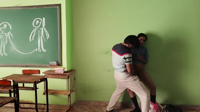 Steamy Indian student gets smashed rigid in class by franchised fellow