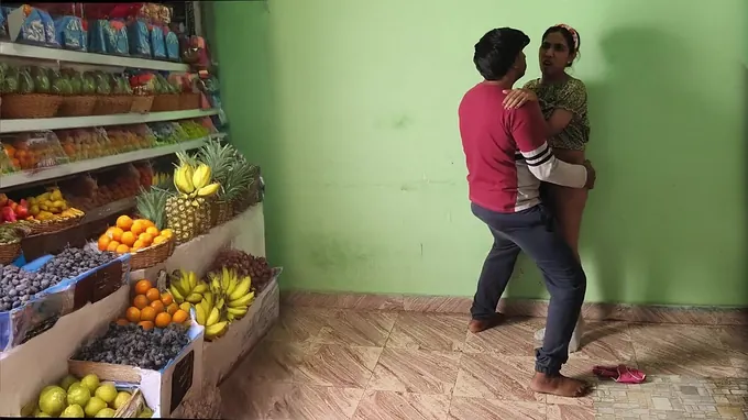 Desi Indian student Resaal gets violently plowed by fruit Vendor