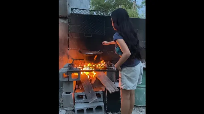 Yaresita Small gets her tight ass drilled hard by my chica neighbor and begs for a creampie