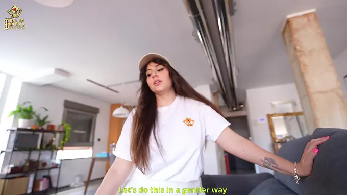 Pam's first time: Innocent talk, dirty talk & big tits action