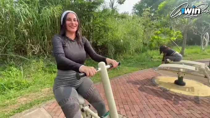 Jenifer Play gets seduced by an older instructor in a steamy public session