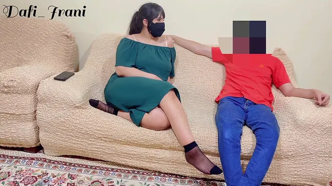 Dafi_Irani gets her nylon butt pummeled rigid and takes a popshot on her meaty hooters