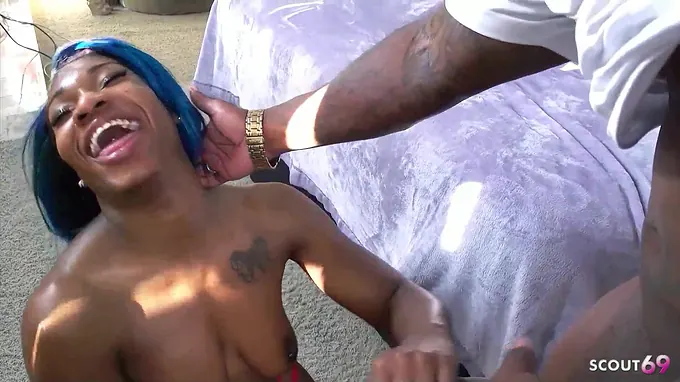 Observe Pinky HARDCORE and her gf Rico Powerful get astonished by a humongous booty and a tough plowing