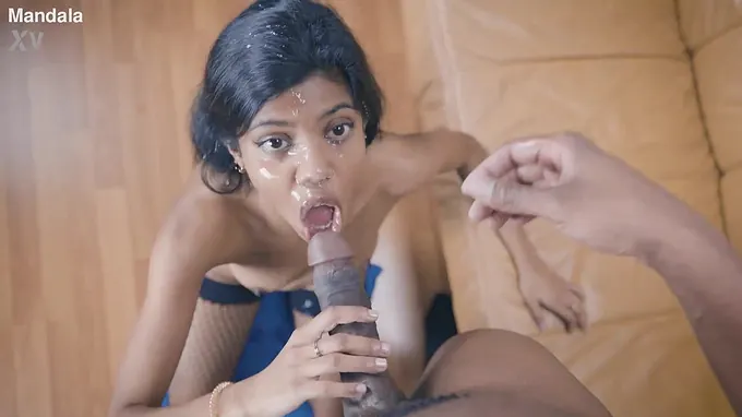 Watch Desi Devi's first time on camera: A BBC, a facial and a cum-covered bed