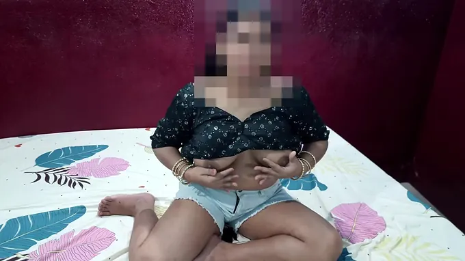 Mona Ji's half-shirt ripped and step-brother-in-law's big cock satisfied in audio porno