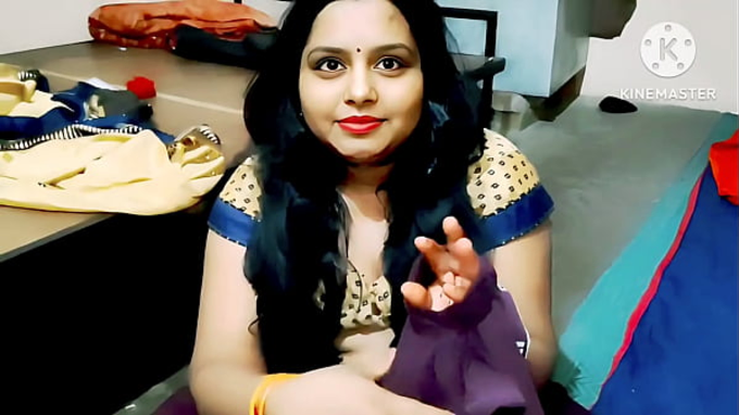 Sexynebbw, the Indian Desi maid, gets frightened by her landlord's rock hard trouser snake