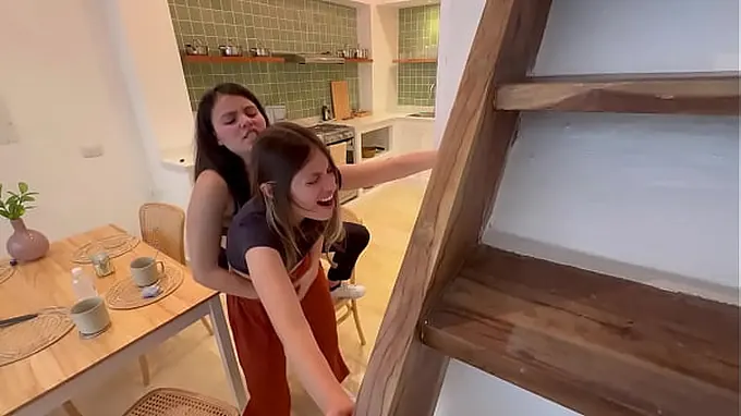 My Wife and Chanel have a scorching real-life lezzie 3some with a suspended fellow