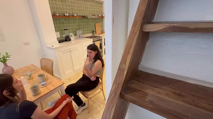 My Wife and Chanel have a scorching real-life lezzie 3some with a suspended fellow