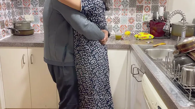 Mischievous Indian COUGAR Hira Indian Sweetie eats and munches her big-chested spouse's vagina while Daughter-in-law-in-law is out