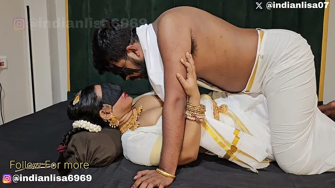 Indian Lisa Myra's cock-squeezing bum & yam-sized melons get wrecked by her ex's rigid knob on Engagement night