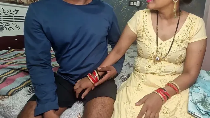 Naveen & Promila's stepmommy is a horny cowgirl and loves to suck and kiss