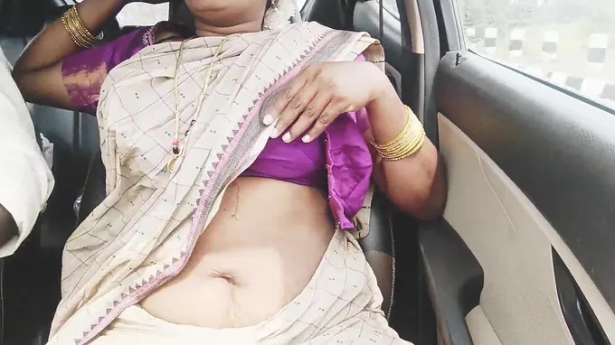Steaming Silk and Son in Law go crazy in a lengthy Indian drive with a super-hot aunty