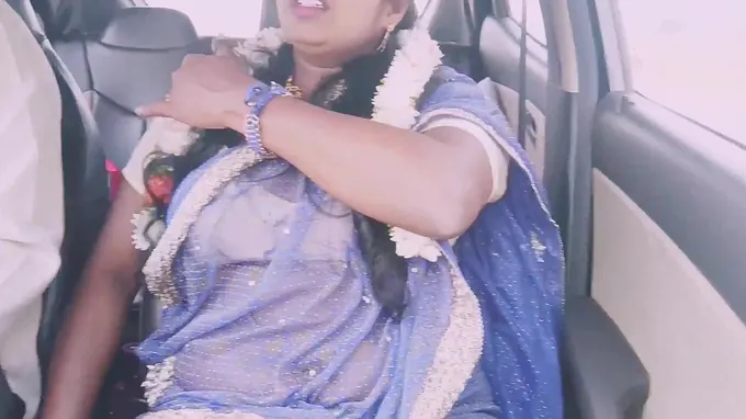 Warm Silk and her driver get sloppy in Indian car rail