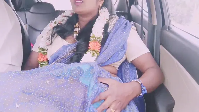 Warm Silk and her driver get sloppy in Indian car rail